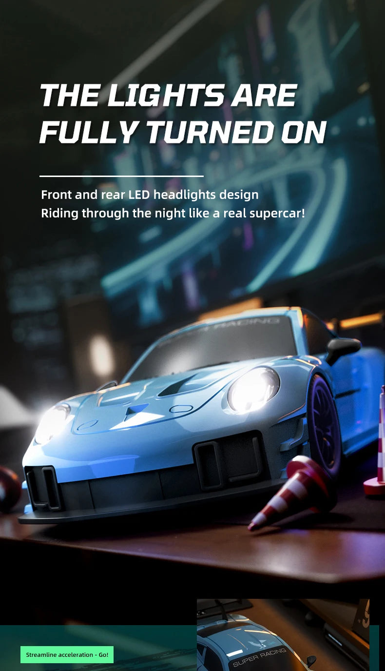 MiniDrift High Speed Drift Auto mit LED & Fernsteuerung